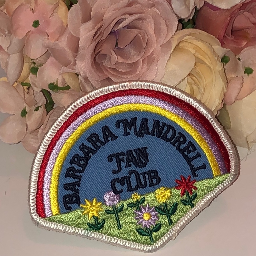 BARBARA MANDRELL FAN CLUB PATCH RAINBOW DAISIES 1970s Original Country Vintage